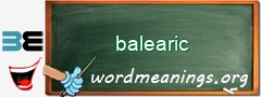 WordMeaning blackboard for balearic